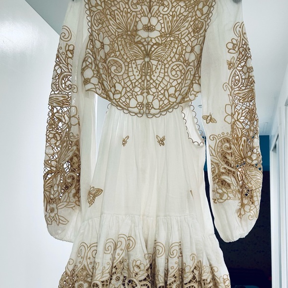 Zimmermann - Jeannie Embroidered Yoke Mini Dress - Picture 5 of 9